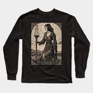 Light The Way - Fairytale Tarot Scene Long Sleeve T-Shirt